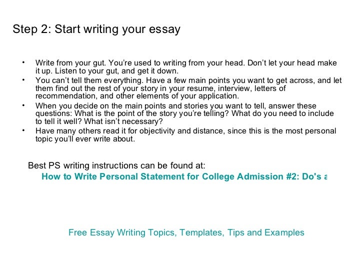 best way to start a college essay